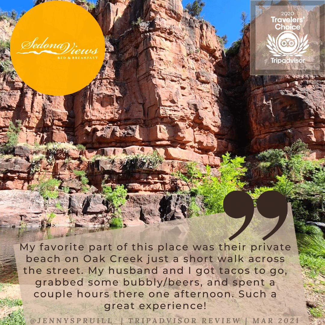 Sedona Views Bed and Breakfast Wins 2021 Tripadvisor Travelers’ Choice Award, Sedona Views Bed and Breakfast