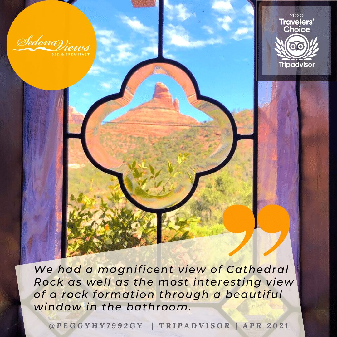 Sedona Views Bed and Breakfast Wins 2021 Tripadvisor Travelers’ Choice Award, Sedona Views Bed and Breakfast
